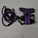 No Pull Dog Harness Adjustable Reflective Oxford Easy Control Medium Large Dog Harness with A Free Heavy Duty 5ft Dog Leash (S (Neck: 13"-18", Chest: 17.5"-22"), Purple Harness+Leash)