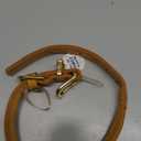 BronzeDog Rolled Leather Dog Collar with QR ID Tag, Adjustable Soft Round Collars for Dogs Puppy (11" - 14 1/2" Neck Size, Light Brown)