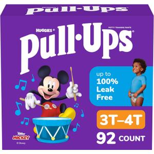 Pull-Ups Boys' Potty Training Pants, Size 3T-4T Training Underwear (32-40 lbs), 92 Count