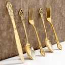200PCS Gold Plastic Silverware - Heavy Duty Elegant Disposable Utensils - Gold Plastic Cutlery Set Includes 100Forks, 50Spoons, 50Knives for Dinner, Parties, Weddings