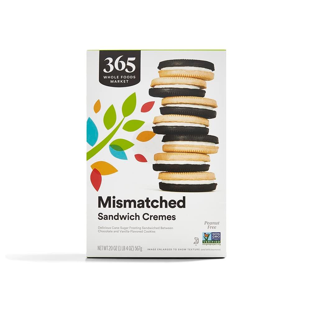 365 by Whole Foods Market, Mismatched Sandwich Cremes, 20 Ounce (1.25 Pound (Pack of 1)), Best By 20 2024 
