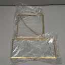 Barydat 9 Pack Gold Glass Frames for Pressed Flowers 6 x 6, 6 x 8, 4 x 9 in Hanging Picture Frame Floating Art Photo Display with Chain for Dried Plant Specimen Gallery Wall Decor