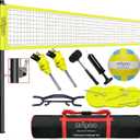 Volleyball Net Outdoor - Professional Volleyball Set with Height Adjustable Poles and Soft Volley Ball, Boundary Line, Pump and Carry Bag for Backyard, Beach, Lawn