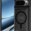 Battery Case for Pixel 9/10 Pro XL, Upgraded 10000mAh Battery Pack Rechargeable Charger Case with Wireless Charging Compatible for Pixel 9/10Pro XL(6.8 inch) External Charging Cover(Black)
