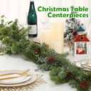 XunYee 9 Feet Christmas Cedar Garland, Realistic Pine Needles Garland with Cones and Eucalyptus Leaves, Artificial Greenery for Mantle, Stair, Doorway, or Xmas Holiday Decoration