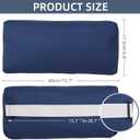 Headrest Pillow for Patio Chaise Lounge Chair, Outdoor Chaise Pillows with Adjustable Elastic Stripe Head Resting Pillows for Recliner Office Chair, Dark Blue 2 Pack