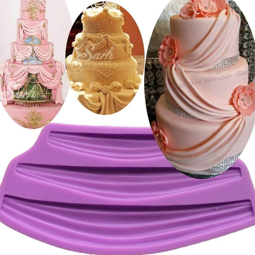huge Vintage Swag Cake Border mould cake Fondant candy mold for Sugar paste gumpaste cupcake decorating topper sugarcraft baking decoration