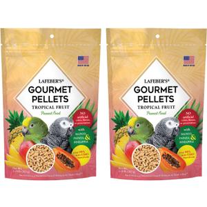 LAFEBER'S Parrot Pellets (Tropical Fruit, 1.25 Ib Pack of 2) EXP: 09/06/26