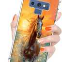 ZHONGWEI Clear Phone Case Compatible with Samsung Galaxy Note 9 with Horse-aa34 - Sleek Protection with Style and Durability for Any Smartphone Model.