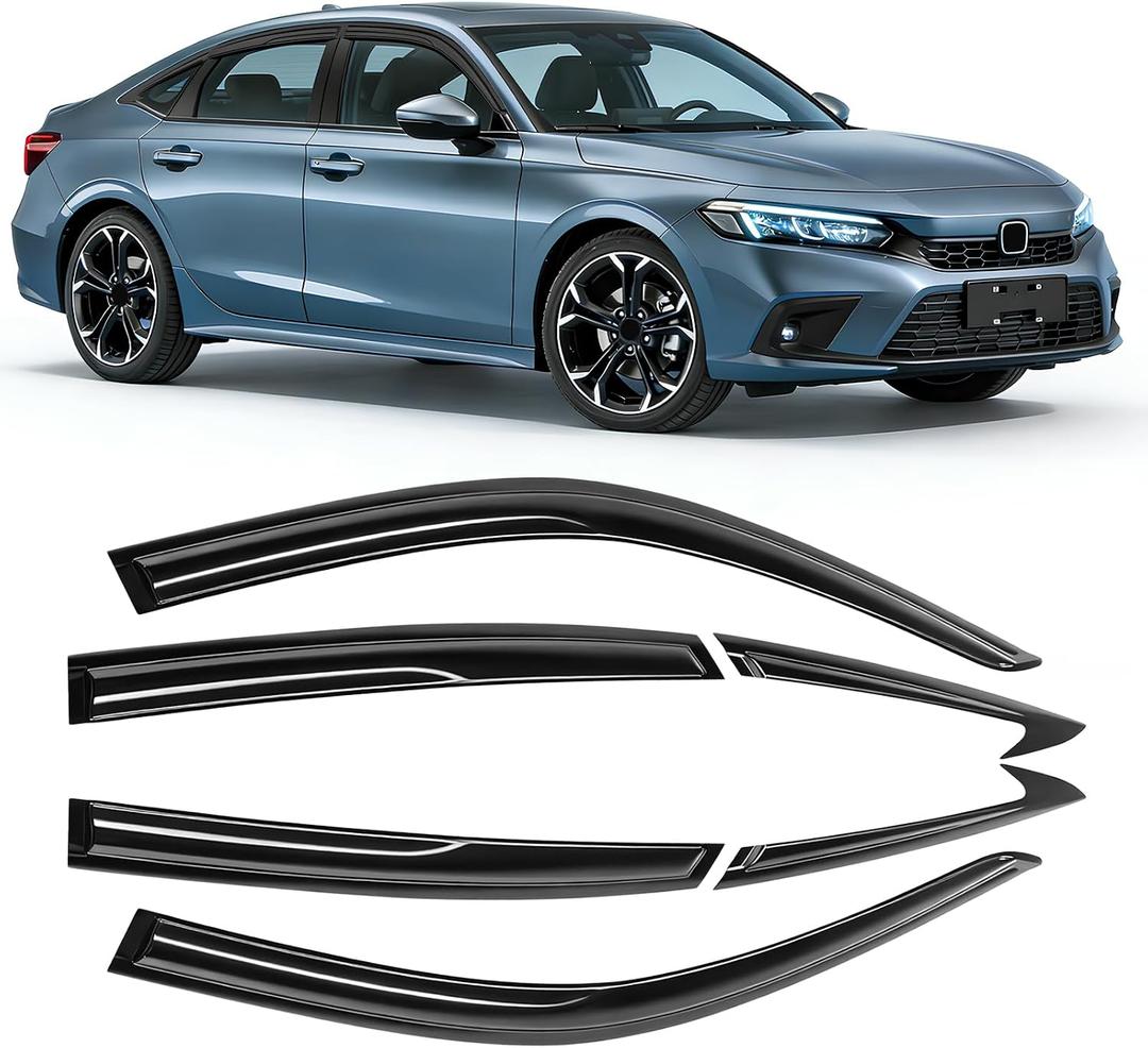 Rain Guards Fit for Honda Civic Sedan 2022 2023 2024 2025 2026 6 PCS