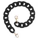 14.5 Inch Acrylic Purse Chain, Black Purse Chain Handbag Strap Replacement Acrylic Bag Chains, Matte Black Bags Charm Extender Purses Handle Replacement for Phone and Shoulder Bags Bum Bag Accessories