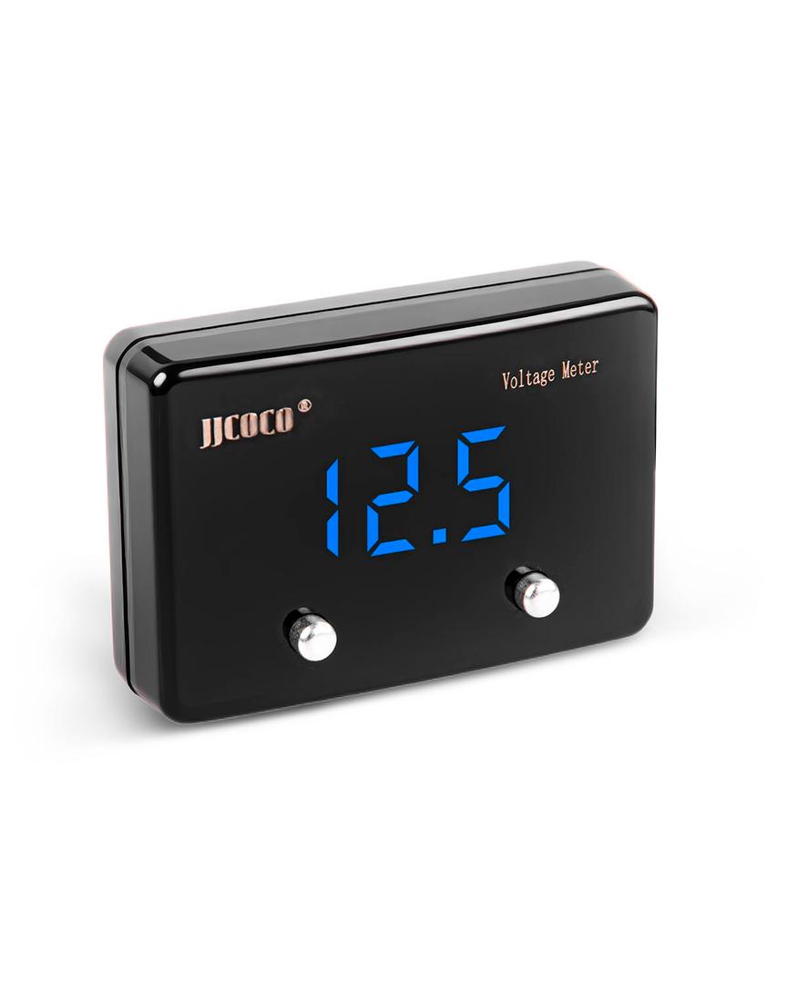 Voltmeter Digital LED Volt Voltage Gauge Kit 12V Electrical Voltage Meter 9-16V for Car Motorcycle Vehicle Automotive Universal (Blue)