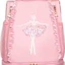 Yitengteng Ballet Dance Backpack with Separate Shoe Compartment,Little Girls Ballerina Bag for Dance Toddler Bag Gymnastics Latin Dance Yoga Tap Dance Jazz Storage Bag (Pink)