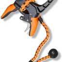 Holden USA - Ladder Clamp - Stabilizer Clip  Secure Safety Clamp for Roof, Gutters, and Wall Prep  Durable Support Cord for Roofing and Gutter Tasks (Black Orange Single)