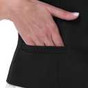 Women Suit Vest V Neck Button Down Vest Top Tuxedo Waistcoat Sleeveless Racerback Fashion Vests Blazer (Black, L)