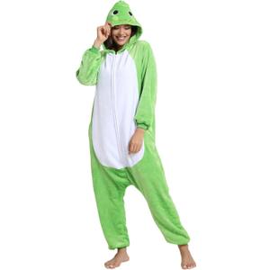 Unisex Adult Animal Onesie Pajamas, Men Women Flannel Halloween Cosplay Costume (XX-Large, Frog)
