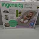 Ingenuity Stow & Go Compact Folding Baby Bouncer – Cashmere, Lightweight Portable Seat with Vibration & Toy, Under 5 lbs