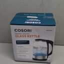 Cosori Electric Kettle, No Plastic Contact With Water, Wide Mouth For Easy Cleaning, Auto Shut Off, 1.7L Tea Kettle & Hot Water Boiler, Water Heater & Teapot, Borosilicate Glass, Black, 1500W (1.8 Quarts)