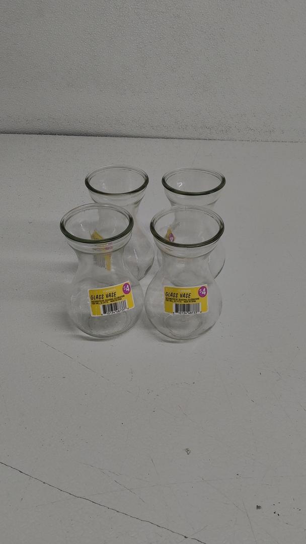 GLASS VASE SMALL 4pcs