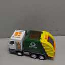 LED Garbage Truck Toy Set Includes Dumpster, Toy Truck with Mode Switch & Volume Control, Trash Vehicle with Lights and Sounds, Automatic Bump & Go Car