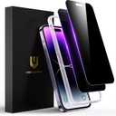 UNBREAKcable Privacy Screen Protector for iPhone 14 Pro Max, Shatterproof Tempered Glass [True 28Anti Spy] [9H Hardness] [Easy Installation Frame] Black Protector for iPhone 14 Pro Max 6.7" -2 Pack