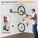 2-Pack Swivel Bike Rack Wall Mount, Bike Hangers for Garage, Space-Saving Vertical Bike Holder, Holds up to 77 lbs, Bicycle Wall Hanger Storage, No Heavy Lifting Required Indoor Hanging Bike Rack