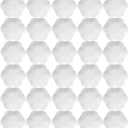 30-Pack Ring Dish Bulk, White Ceramic Lotus Trinket Tray 4.5" Wedding Favor Bridesmaid Gift, Small Jewelry Holder Catchall