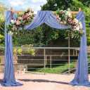 Wedding Arch Draping Fabric 20 Ft Periwinkle Color Chiffon Drapes for Weddings Chiffon Wedding Arch Drapes Fabric Ceremony Reception Swag Chiffon Fabric Drapery Party Ceiling Decoration