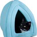 Cat House - Indoor Cat Bed with Removable Foam Cushion - Pet Tent for Kittens, Rabbits, Guinea Pigs, and Other Small Animals by PETMAKER