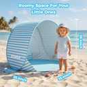 Gorich Pop Up Baby Beach Tent with UPF50+ UV Protection, Portable Toddler Sun Shelter with Mesh Ventilation, Lightweight & Foldable Play Shade Tent for Beach, Park & Backyard
