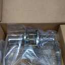 Amazon Basics Straight Door Lever - Passage - Satin Nickel, 6-Pack