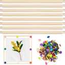 FSWCCK 8 Pcs 16" Stretcher Bars for Needlework with 100 Thumb Tacks, Wooden Canvas Stretcher Bars, Needlepoint Embroidery Stitch Frame Set for Women's Birthday Gifts, Crafts Art