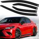 Window Visors for Toyota Camry 2025 2026 Rain Guards,Tape-On Window Deflector Wind Sun Visor for Camry Accessories (Fit 25 26)