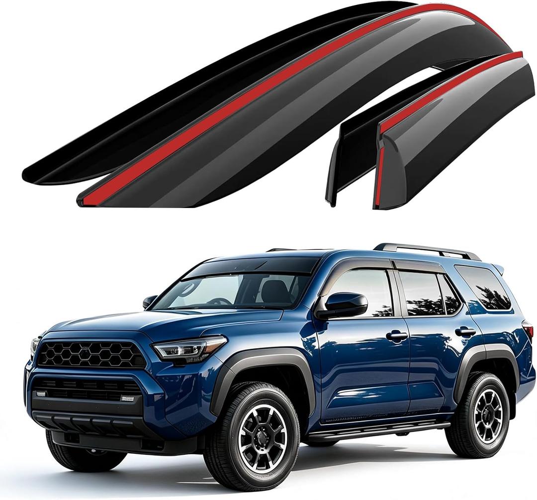 Tape-On Rain Guards Fit for Toyota 4Runner 2025-2026, 4 PCS