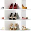 Rotating Shoe Rack 7 Tier Spinning Shoes Organizer Tower for 28-32 Pairs Lazy Susan 360 Revolving Shoe Storage Cabinet Rotate Shoe Handbag Rack Round Carousel for Closet, Bedroom (White)