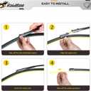 Raidbee 26"+20" Windshield Wiper Blades Automotive Replacement for Tesla Model 3 2023 2022 2021 2020 2019 2018 2017/Tesla Model Y 2023 2022 2021 2020  Genuine OEM Quality (Set of 2) Top Lock