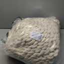 Admitrack Chunky Knit Blanket Throw 51"x63", 100% Hand Knit Chenille Throw Blanket for Sofa & Home Decor, Soft and Cozy Knitted Throw Blankets (Ivory51"x63")