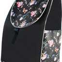 APLVFFZH Trolley Cart Spare Bag Folding Shopping Cart Replacement Bag Daily Essential Waterproof Storage for House Groceries Grocery, Black Flower