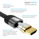 Zeskit Certified 2.1 8K HDMI Cable 48Gbps 4K120Hz Compatible with Soundbar eARC HDR10 VRR Dolby Vision Atmos HDCP 2.2 & 2.3 Gaming PS5 Xbox Series X Apple TV Roku Monitor (Ultra High Speed Maya 6ft)