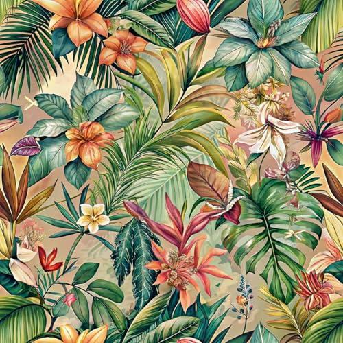 COKCOKR Tropical Jungle Leaves Wallpaper,17.71" x 118.1"Removable Green Leaf Wallpaper Decorative Wall Paper Vinyl Self-Adhesive Contact Paperfor Living Room Bedroom Washroom Cabinet Wall