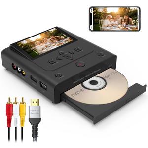 VHS to DVD Recorder, No Computer Needed, Convert VHS, VCR, Hi8 & Camcorder to DVD, USB, SD or HDD, HDMI & AV Input, 4.3" LCD Preview