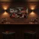 Fochorlo Man Cave Wall Decor Western Wall Art Billiards Painting for Bar Man Room 20"X36"