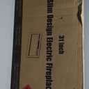 31 Inch Electric Fireplace Recessed and Wall Mounted, Fireplace Heater and Linear Fireplace, Ultra-Thin Electric Fireplace, Low Noise, with Timer, Remote Control, Adjustable 12 Flame Color, 750/1500W