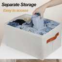 2 Pcs Closet Organizers and Storage Bins for Clothing, 12 Cell Closet Clothes Organizer for Leggings Yoga Pants T-shirts Thin Jeans Clothes, Clothing Storage Bin Container with Sturdy Handles