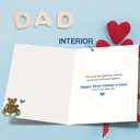 6 x Asmallgf Cute First Fathers Day Card Gifts Decorations for New Daddy from Baby Daughter Son Kids, Heartfelt Message to Dad, Perfect for 1st Father's Day