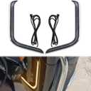 HDBUBALUS Motorcycle Lower Fairing Light LED Turn Signal Running Lights Fit For Harley Touring Street Glide Road Glide Electra Glide FLHTK FLTRU 2006-2013 (Color: Chrome Housing Smoke Lens)