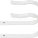 Matte White Curtain Drapery Holdbacks,2Pcs Solid Aluminum U Shaped Wall Mounted Curtain Tiebacks