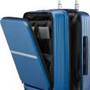 Hanke 20 Inch Carry On Luggage Airline Approved Hard Shell Suitcases with Wheels & Front Pocket Travel Luggage Lightweight Carry On Suitcase for Travel Rolling Luggage(Blue)