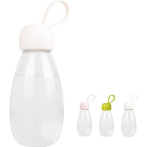 emoi BPA Free Water Bottle, 12oz/360ml Cute Water Bottle with Carrying Strap, Ideal for Kids Boys Girls Students Women Healthy Hydration-White