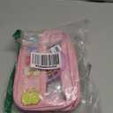 MONSTINA Snack Bag Clear Pouch, Makeup Travel Toiletry Bag, Clear Embroidery Letters Cosmetic Bag for Women Girls,Valentine's Gifts for Teens, A-Pink